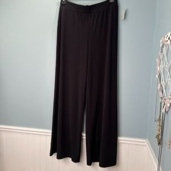 Maurices Size Large High Rise Wide Leg Pant Black 152236 Office - Picture 2 of 16